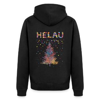 Helau Arbre de Noël Carnaval de Noël - Veste à capuche bio Premium Unisexe - noir - Dos - Nico (187cm)