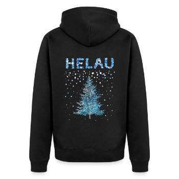 Karneval Konfetti Helau Weihnachtszeit Christbaum - Unisex Premium Bio Zip Hoodie - Schwarz - Hinten - Nico (187cm)