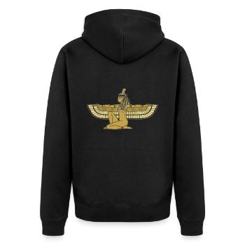 Maât Egypte Dieu Egypte - Veste à capuche bio Premium Unisexe - noir - Dos - Nico (187cm)