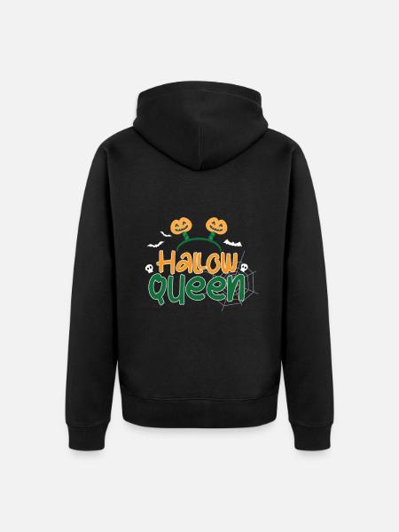 Hallow Queen - Unisex Premium Organic Zip Hoodie - black