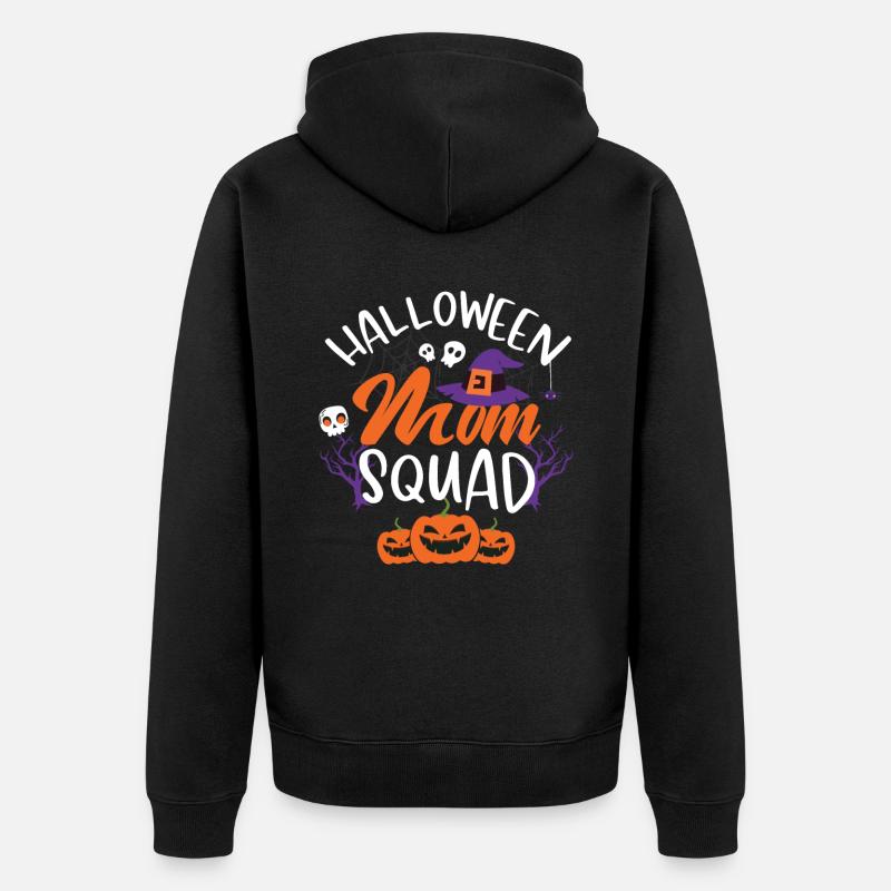 Escouade des mamans d’Halloween - Veste à capuche bio Premium Unisexe - noir