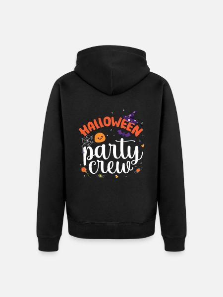 Halloween Party Crew - Unisex Premium Organic Zip Hoodie - black
