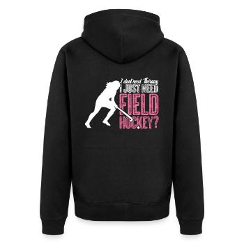 Bâtons de hockey sur gazon - Veste à capuche bio Premium Unisexe - noir - Dos - Nico (187cm)