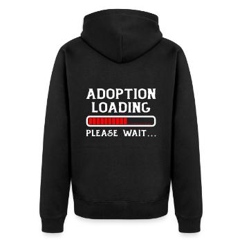 Adoption Loading Please wait Adoption Day is here - Unisex Premium Organic Zip Hoodie - black - Back - Nico (187cm)