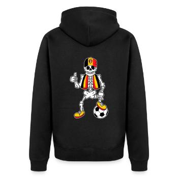Skeleton Belgium Fan de football belge - Veste à capuche bio Premium Unisexe - noir - Dos - Nico (187cm)