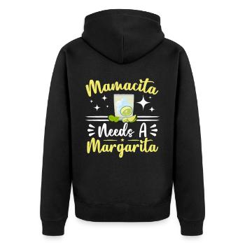 Mamacita a besoin d’une Margarita Alcoholic Mama Cocktail - Veste à capuche bio Premium Unisexe - noir - Dos - Nico (187cm)
