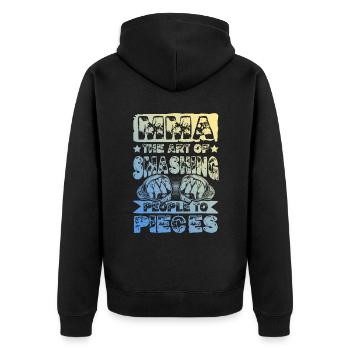 Mma Arts académiques mixtes - Veste à capuche bio Premium Unisexe - noir - Dos - Nico (187cm)