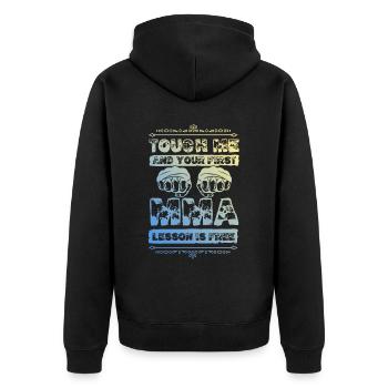 Mma Arts académiques mixtes - Veste à capuche bio Premium Unisexe - noir - Dos - Nico (187cm)