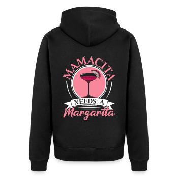 Mamacita a besoin d’une Margarita Alcoholic Mama Cocktail - Veste à capuche bio Premium Unisexe - noir - Dos - Nico (187cm)