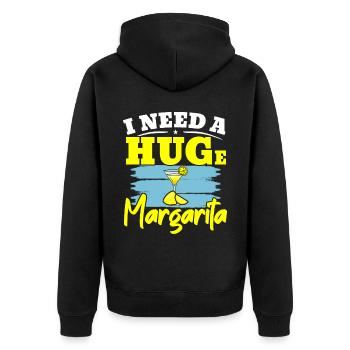 J’ai besoin d’un énorme cocktail alcoolisé Margarita Lover - Veste à capuche bio Premium Unisexe - noir - Dos - Nico (187cm)