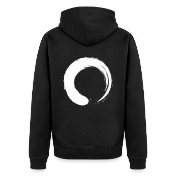 Buddhism Circle Symbol For Buddhism Believer - Unisex Premium Organic Zip Hoodie - black - Back - Nico (187cm)