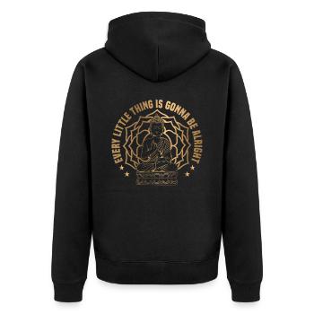 Buddhism Positive Quote For Buddhist Enthusiast - Unisex Premium Bio Zip Hoodie - Schwarz - Hinten - Nico (187cm)