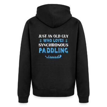 Drachenbootrennen Festival Drachenboot - Unisex Premium Bio Zip Hoodie - Schwarz - Hinten - Nico (187cm)
