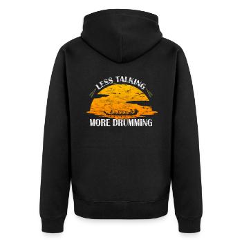 Drachenbootrennen Festival Drachenboot - Unisex Premium Bio Zip Hoodie - Schwarz - Hinten - Nico (187cm)
