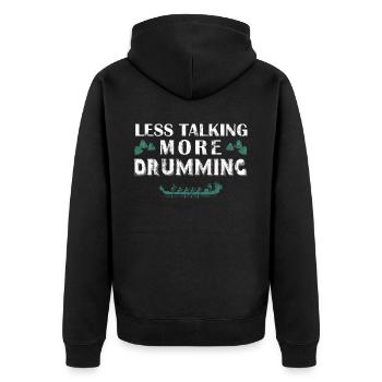 Drachenbootrennen Festival Drachenboot - Unisex Premium Bio Zip Hoodie - Schwarz - Hinten - Nico (187cm)