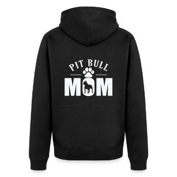 Pit Bull Maman Chien Race d’animal de compagnie - Veste à capuche bio Premium Unisexe - noir - Dos - Nico (187cm)