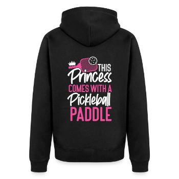 Pickleball Girl Ladies Cute This - Veste à capuche bio Premium Unisexe - noir - Dos - Nico (187cm)
