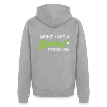 Pickleball Pun I Might Have A - Unisex Premium Organic Zip Hoodie - heather grey - Back - Nico (187cm)