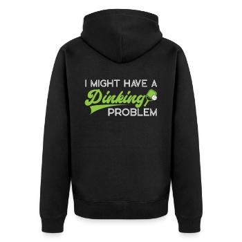 Pickleball Pun I Might Have A - Unisex Premium Organic Zip Hoodie - black - Back - Nico (187cm)