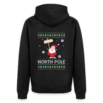 Pole Dancing Santa Claus Pun Joke - Pôle Nord - Veste à capuche bio Premium Unisexe - noir - Dos - Nico (187cm)
