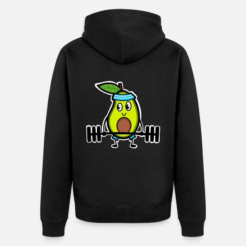 Avocat-Haltérophilie - Veste à capuche bio Premium Unisexe - noir
