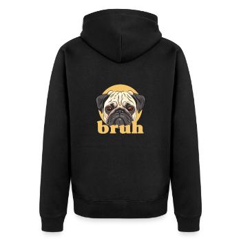 Carlin Chien Chien Ami Pet Pug Pug Pug Cadeau - Veste à capuche bio Premium Unisexe - noir - Dos - Nico (187cm)