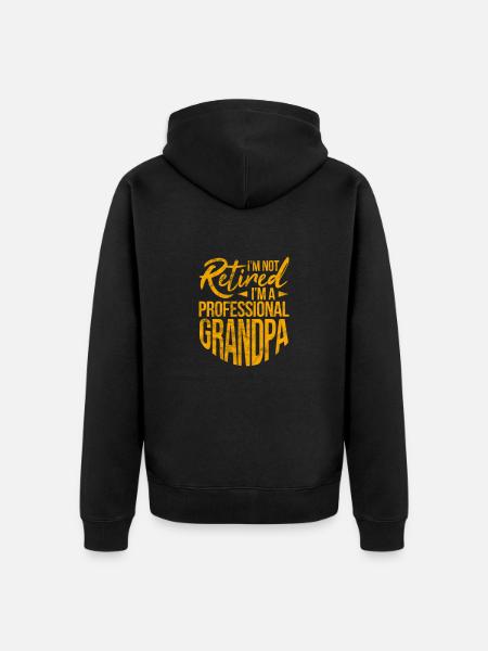 Retirement Grandpa - Unisex Premium Organic Zip Hoodie - black