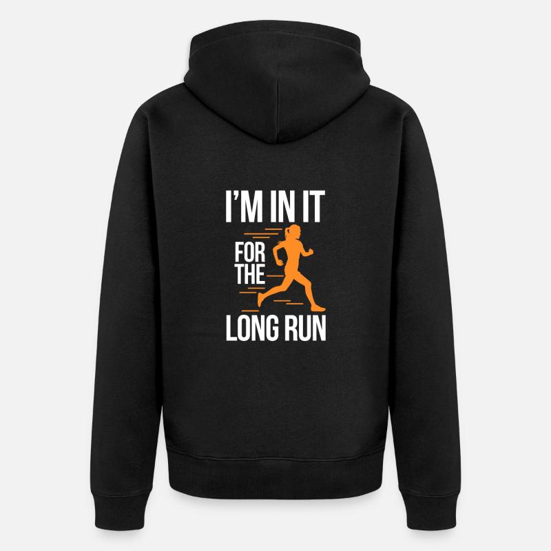 Courir - Veste à capuche bio Premium Unisexe - noir