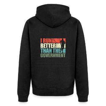 Running Runner Jogging Jogging Runner Cadeau - Veste à capuche bio Premium Unisexe - noir - Dos - Nico (187cm)