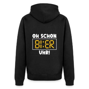 Beer Sayings Funny Saying - Unisex Premium Organic Zip Hoodie - black - Back - Nico (187cm)