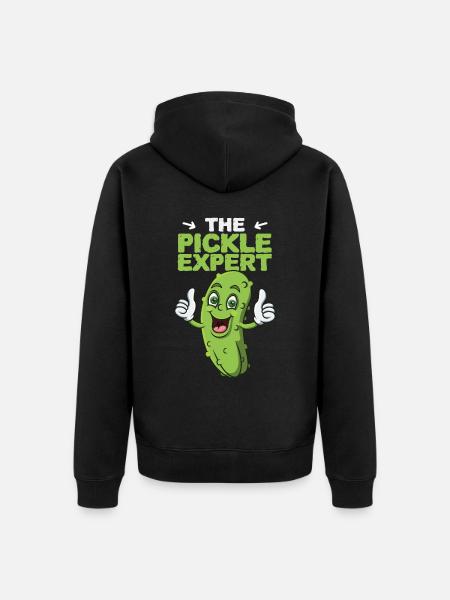 The Pickle Expert - Unisex Premium Organic Zip Hoodie - black