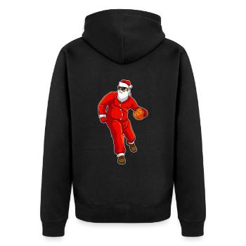 Basketball Père Noël - Veste à capuche bio Premium Unisexe - noir - Dos - Nico (187cm)