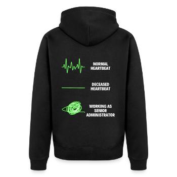 Administrateur supérieur Professionnel - Veste à capuche bio Premium Unisexe - noir - Dos - Nico (187cm)