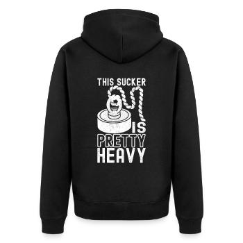 Magnet Fischer Magnet Pêche - Veste à capuche bio Premium Unisexe - noir - Dos - Nico (187cm)