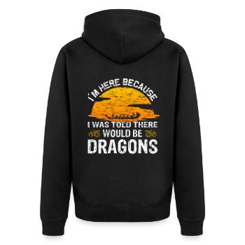 Drachenbootrennen Festival Drachenboot - Unisex Premium Bio Zip Hoodie - Schwarz - Hinten - Nico (187cm)