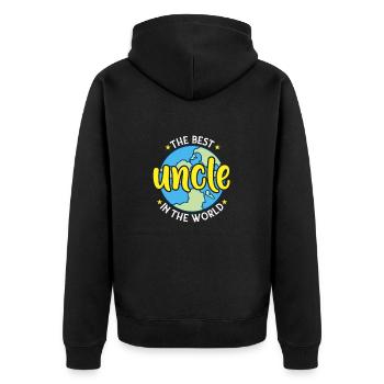 Le meilleur oncle du monde - Godfather Man Fête des pères - Veste à capuche bio Premium Unisexe - noir - Dos - Nico (187cm)