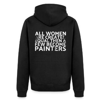 Toutes les femmes sont créées égales en tant que couple - Veste à capuche bio Premium Unisexe - noir - Dos - Nico (187cm)