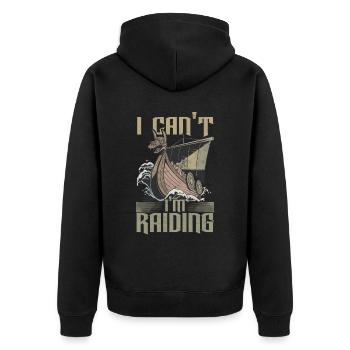 Mythologie nordique des Vikings - Veste à capuche bio Premium Unisexe - noir - Dos - Nico (187cm)