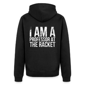 Je suis professeur de conception de raquettes pour le tennis - Veste à capuche bio Premium Unisexe - noir - Dos - Nico (187cm)