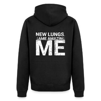 Nouveaux poumons Même moi incroyable pour la chirurgie pulmonaire - Veste à capuche bio Premium Unisexe - noir - Dos - Nico (187cm)