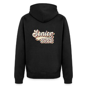 Retraité senior 2023 2023 - Veste à capuche bio Premium Unisexe - noir - Dos - Nico (187cm)