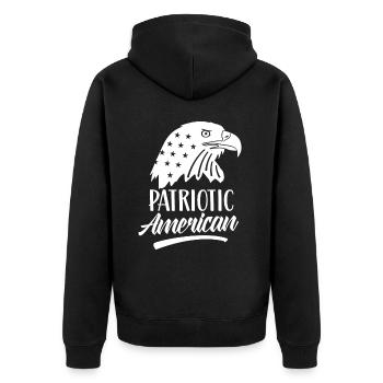 Patriotique américain Patriote Patriotique États-Unis - Veste à capuche bio Premium Unisexe - noir - Dos - Nico (187cm)