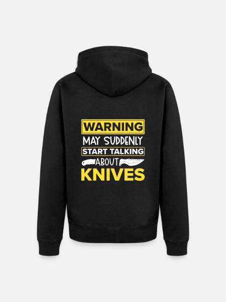 Messerwurfscheibe Geschenk Messerwerfer - Unisex Premium Bio Zip Hoodie - Schwarz