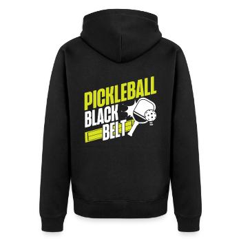 Pickleball Pickleball Black Belt - Veste à capuche bio Premium Unisexe - noir - Dos - Nico (187cm)