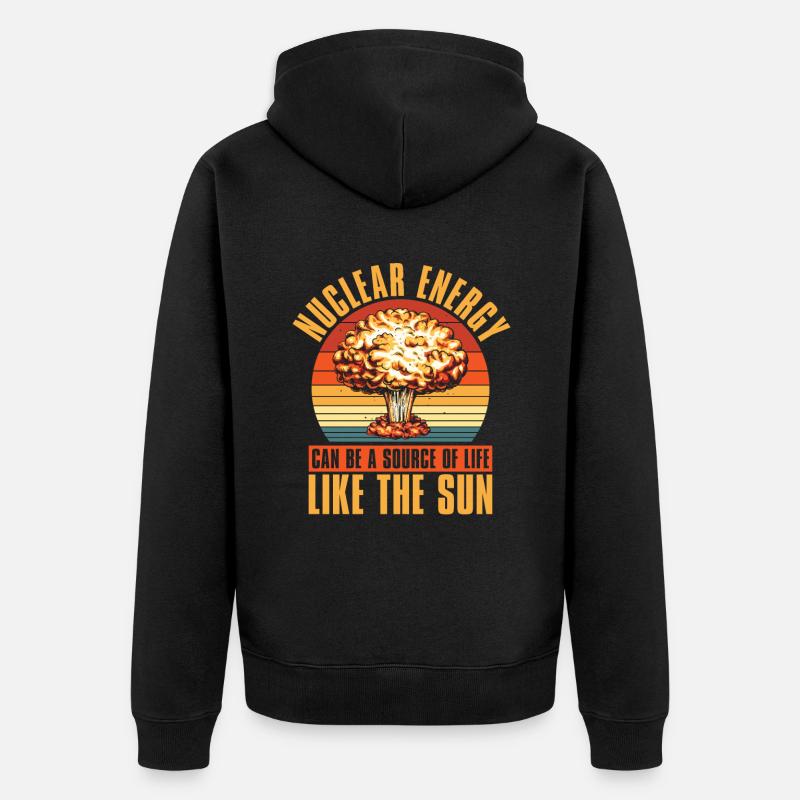 Physics Phyiker Nuclear Physics - Unisex Premium Organic Zip Hoodie - black