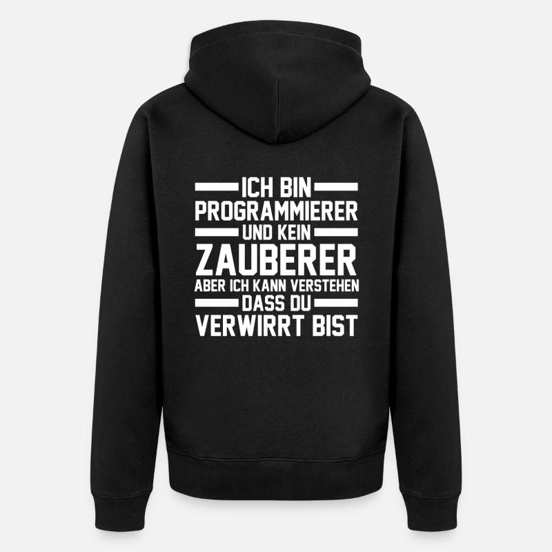 Programmieren Entwickler Coder Programmierer - Unisex Premium Bio Zip Hoodie - Schwarz