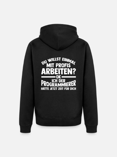 Programmieren Entwickler Coder Programmierer - Unisex Premium Bio Zip Hoodie - Schwarz