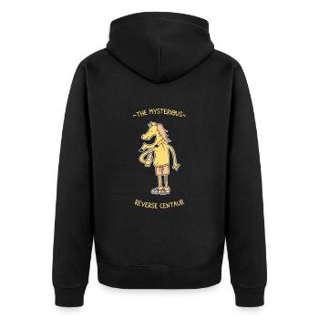 Le mystérieux centaure inversé - Veste à capuche bio Premium Unisexe - noir - Dos - Nico (187cm)