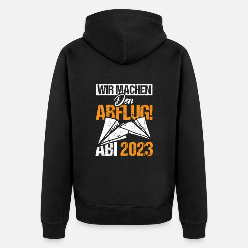 Abi 2023 - Unisex Premium Bio Zip Hoodie - Schwarz