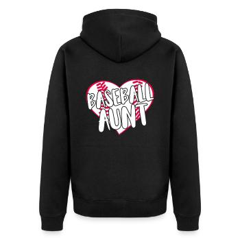 Baseball for Baseball Players - Unisex Premium Organic Zip Hoodie - black - Back - Nico (187cm)